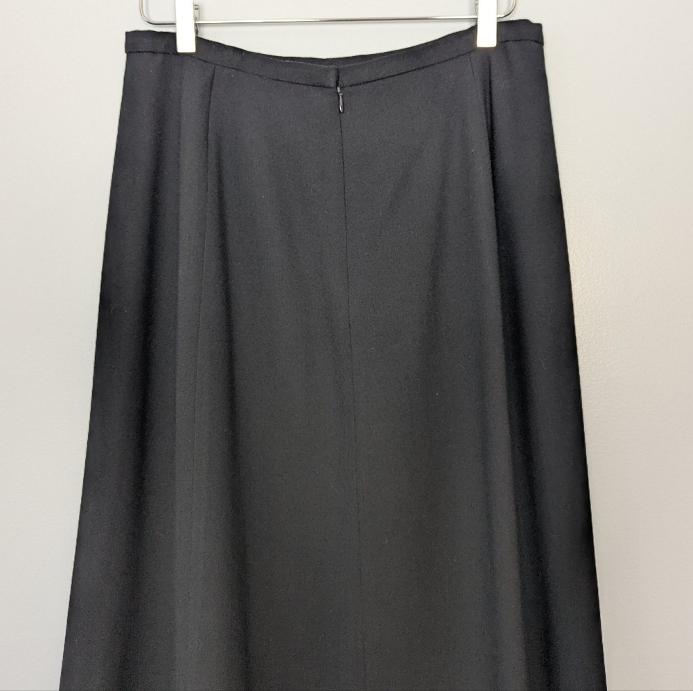 Talbots Vintage Black Wool Midi Shirt Women's 12 - Picture 4 of 8